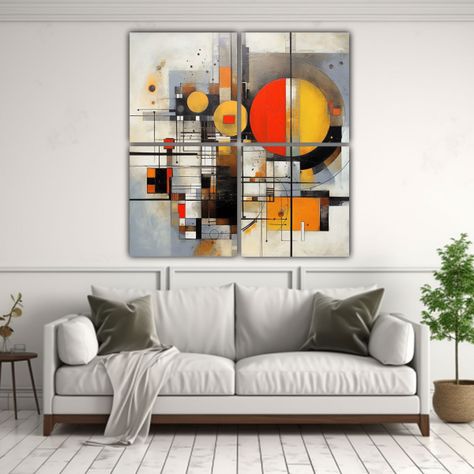 Pintura Abstracta Patrón Equilibrio Visual 180x180 Cm-2
