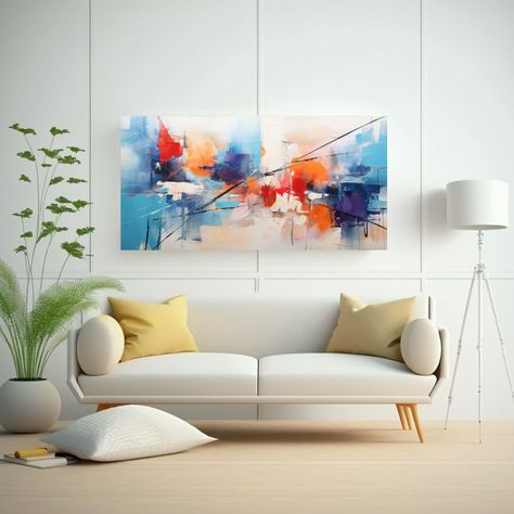 Pintura Acrílica Contemporánea: Arte Inspirador 160x80 Cm-2