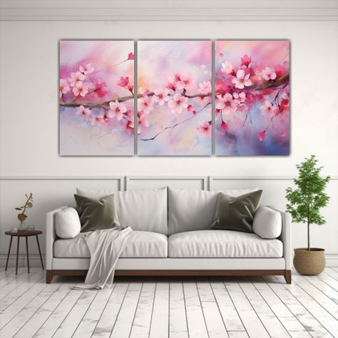 Pinturas Abstractas Sakura Con Colores Vibrantes 240x120 Cm-2