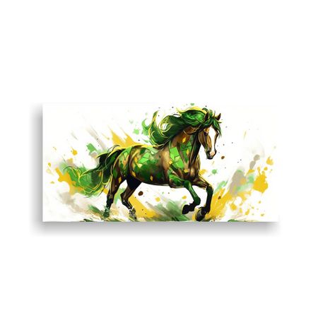 Pintura Cuadro Espectacular De Un Caballo 100x50cm-0