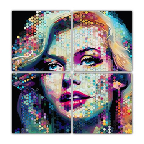 Cuadros Cuadrado Elegante Arte Pop Pixelado 4K 40x40 Cm-0