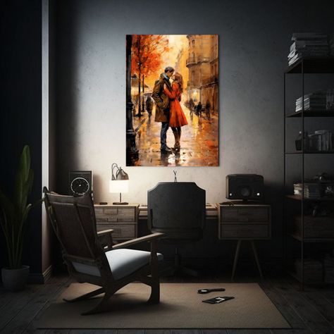 Cuadro Decorativo Romance En La Calle De París 40x60cm-2