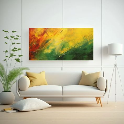 Decoración Con Un Fondo Colorido Y Una Pintura 100x50cm-2
