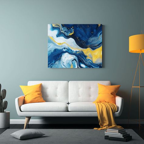 Fondo Abstracto Mármol Azul Creativo Para Pinturas Decorati 45x30cm-2