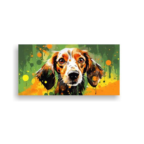 Pintura Decorativa Moderna: Mascota En Verde Y Nar 160x80cm-0