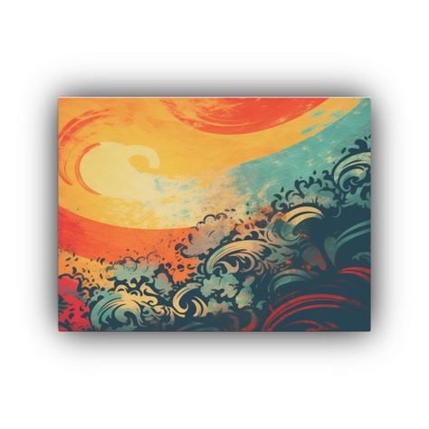 Cuadro Moderno Con Motivo De Pincel En Lienzo 75x50cm-0