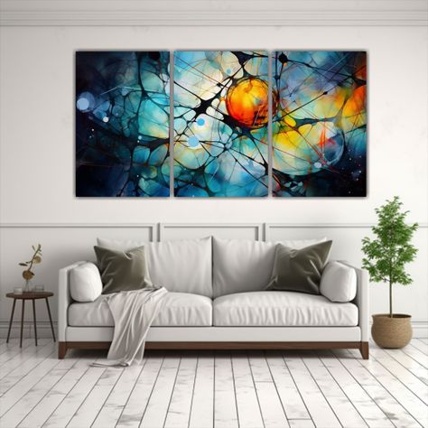 Pintura Decorativa De Baño Tres Artes: Una Obra 180x90 Cm-2