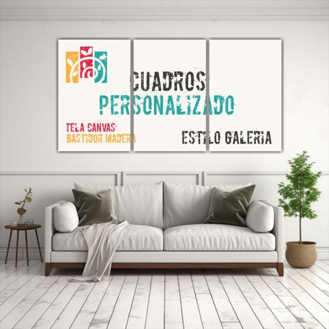 Cuadro Tríptico Personalizado a Medida 60x30 Cm-0