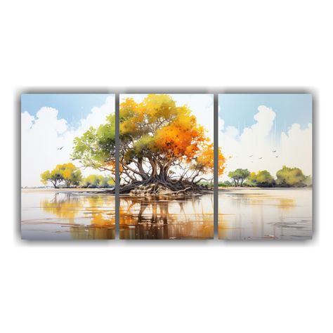Pinturas Decorativas Abstractas De Colores 150x75 Cm-0