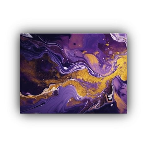 Cuadro Baño Moderno Marbling Abstracto Swirls Líquidos 65x50cm-0