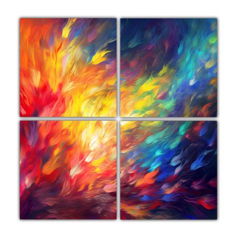 Cuadriptico Juvenil Moderno Luces De Fondo 80x80 Cm-0