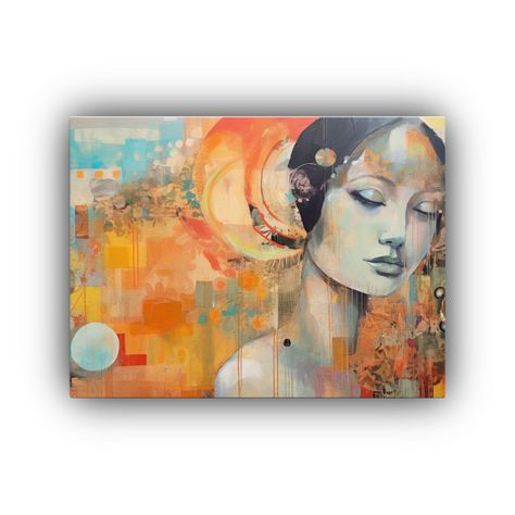 Cuadro Inspirador Baño 72 Pintura Abstracta 45x30cm-0