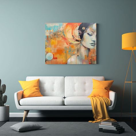 Cuadro Inspirador Baño 72 Pintura Abstracta 45x30cm-2
