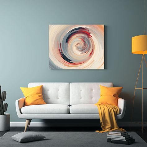 Pinturas Decorativas Con Líneas Elípticas En Movimiento Ci 120x80cm-2