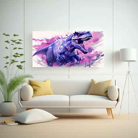 Pinturas Decorativas Vintage De Dinosaurios Legend 140x70cm-2