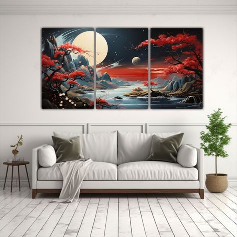 Set 3 Composiciones Tonos Originalidad: Pintura 90x45 Cm-2