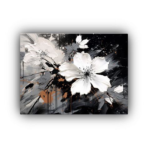 Cuadro Horizontal Con Textura En Blanco Y Negro Para Un Ambi 65x50cm-0