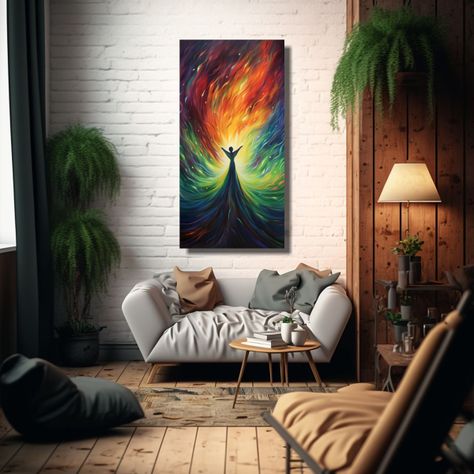 Cuadro Abstracto De Danza Estética De Las Luces 70x140cm-2