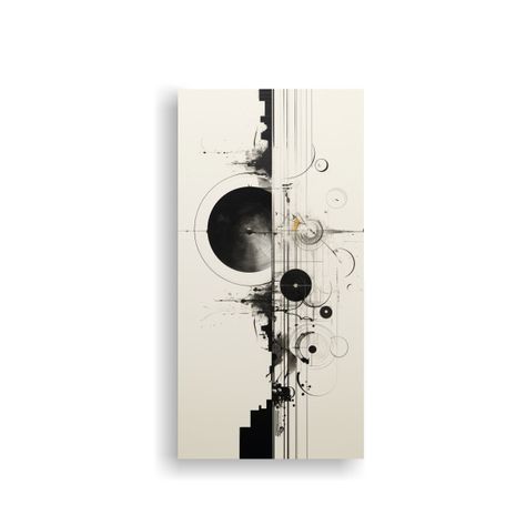 Cuadro Dibujo Linda Alto Contraste Monocromo 60x120cm-0