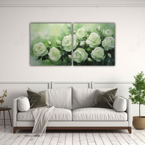 Pintura En Lienzo Estilo Set 2 Cuadro Colores 160x80 Cm-2