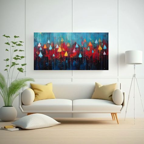 Cuadros Abstractos Lluvia En Arte Pared: Galería 40x20cm-2