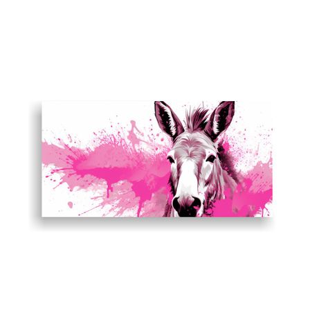 Pintura Tela Bastidor Textura Mula Blanco Y Rosa N 120x60cm-0