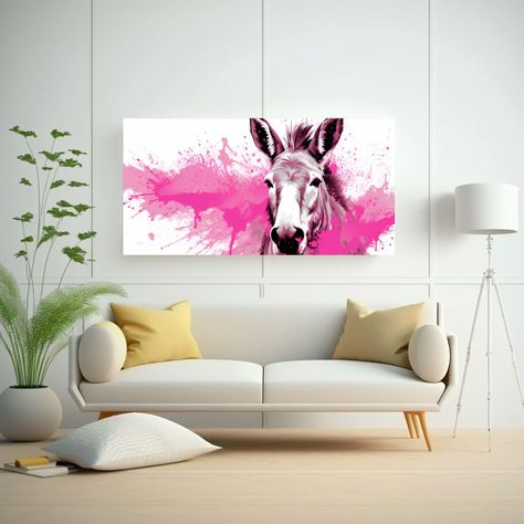 Pintura Tela Bastidor Textura Mula Blanco Y Rosa N 120x60cm-2