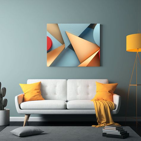 Cuadro Abstracto En Lienzo Vintage Con Textura De Papel Dora 75x50cm-2