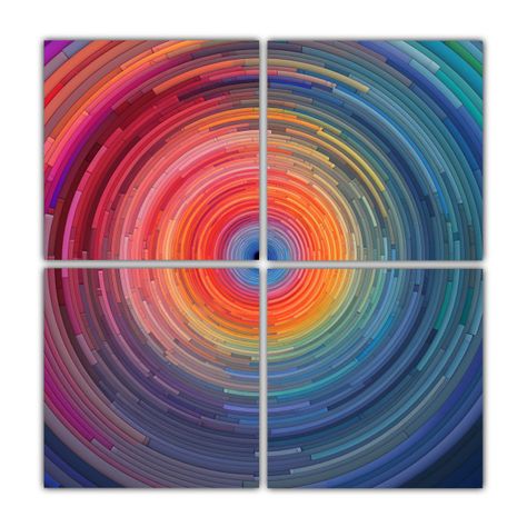 Cuadros Decorativos Con Círculos Concéntricos 160x160 Cm-0