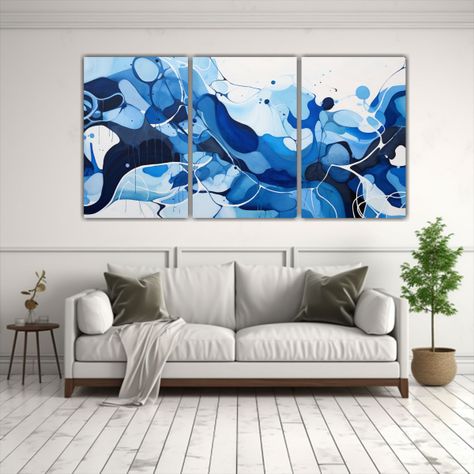 Pinturas Decorativas De Abstracción Urbana Set 3 60x30 Cm-2