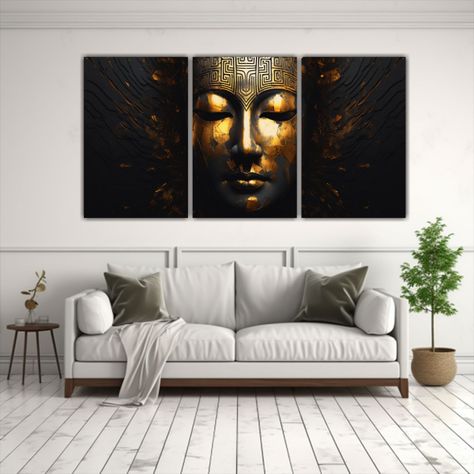 Pintura Decorativa Lienzo Set 3 Inspiración 180x90 Cm-2