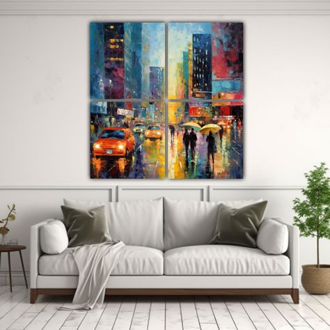 Cuadro De Pared Enigmático En Intersección 200x200 Cm-2