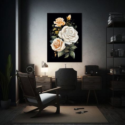 Cuadro Decorativo Comedor Botánico De Rosas 30x45cm-2