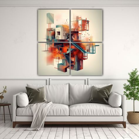 Cuadros Diseño Fantasía Estilizados De Academia 200x200 Cm-2