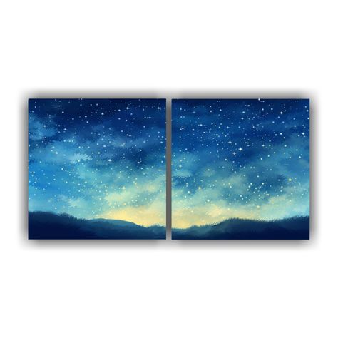 Pintura Set 2 Canvas Colores Refinado De La Noche 120x60 Cm-0