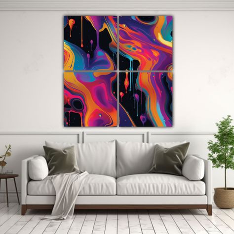 Cuadros Decorativos De Pared Con Efecto Aceite 100x100 Cm-2