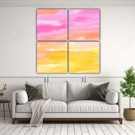 Cuadros De Decoración De 4 Artes Con Simetría 200x200 Cm-2