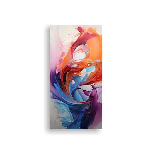 Arte De Pared Moderno Simetría Pintura Abstracta 30x60cm-0