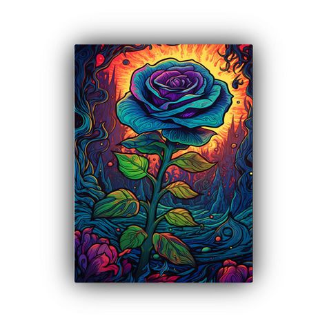 Cuadro Decorativo De Lienzo Sublimado Con Rosa 60x90cm-0