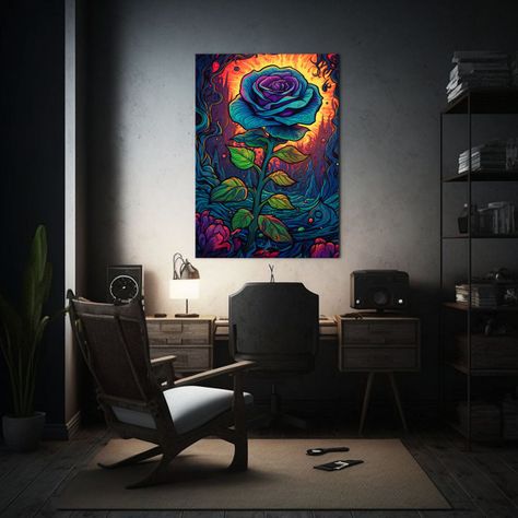Cuadro Decorativo De Lienzo Sublimado Con Rosa 60x90cm-2