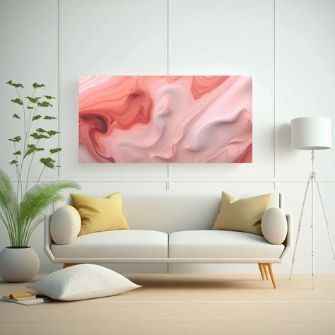 Fondo Abstracto Mármol Pastel Contraste Rojo, 100x50cm-2