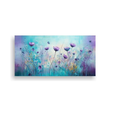 Cuadro Expresión Intenso Flores Diente León 140x70cm-0