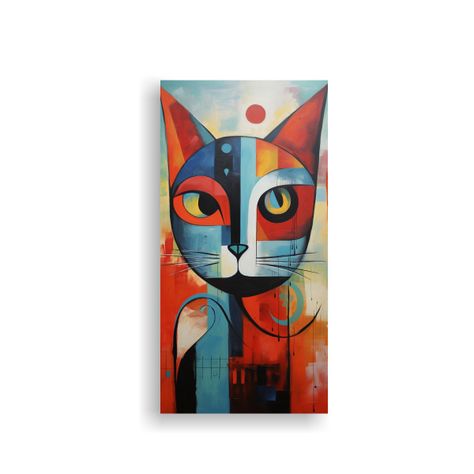 Pintura Abstracta Gato, Movimiento Actual, 60x120cm-0