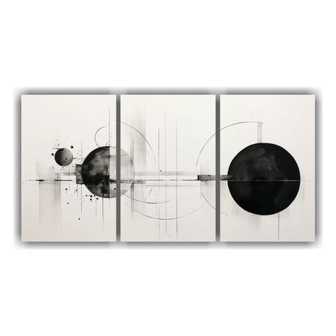 Pinturas Abstractas En Blanco Y Negro Con Enfoque 240x120 Cm-0