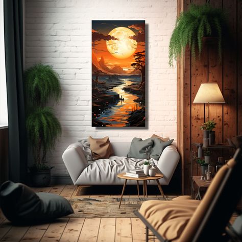 Paisajes Surrealistas Planos Estilo Pixel 70x140cm-2