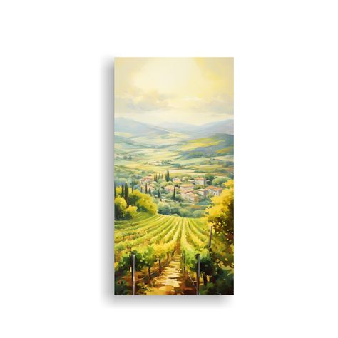 Paisaje Abstracto De Viñedos De Toscana Bañados 70x140cm-0