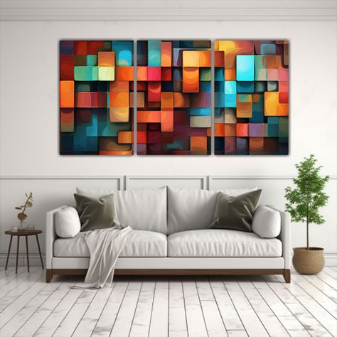 Línea De Papel Pintado Cuadrados Decorativos 120x60 Cm-2