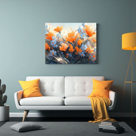Cuadro Arte Moderno Para Dormitorio: Pintura De Flores En Na 50x40cm-2