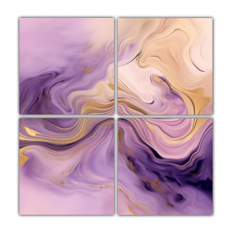 4 Cuadros En Bastidor Movimiento Belleza Diseño 200x200 Cm-0