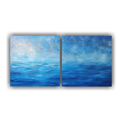 Pintura Luminosa Estilo Puntillismo Dos Cuadros 120x60 Cm-0